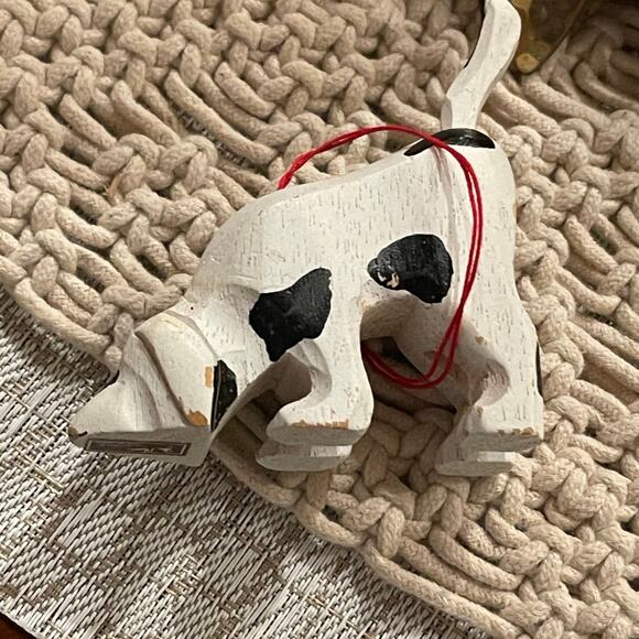 Vintage wood dog Christmas ornament artist collection - Picture 12 of 12